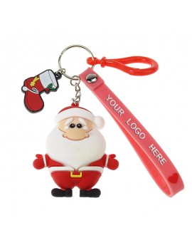 Santa Keychain Christmas Keychain Student School Bag Creative Pendant